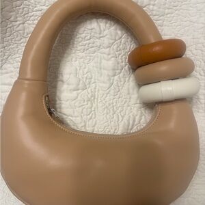 JW PEI Tan Hobo Bag with Modern Accents